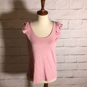 Anthropologie Pilcro Flutter Sleeve Tank Top